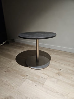 Table ronde 60x60 Noir et métal - 3-4