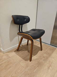 Chaise de Réunion en Cuir Noir