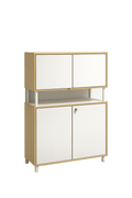 Armoire 2 étagères blanc