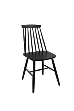 Chaise de cafétéria en bois, couleur noire