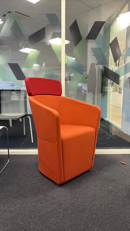 Fauteuil Bene Orange et Rouge - 3-4