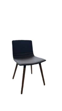 Chaise de réunion en tissu gris - 3-4