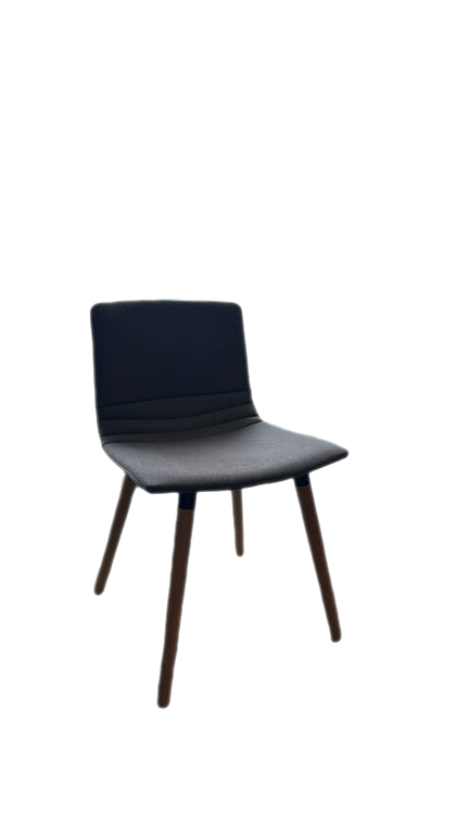 Chaise de réunion en tissu gris