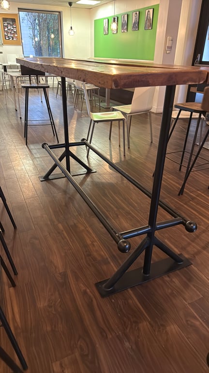 Table de cafétéria 180x70 Bois et métal - 3-4