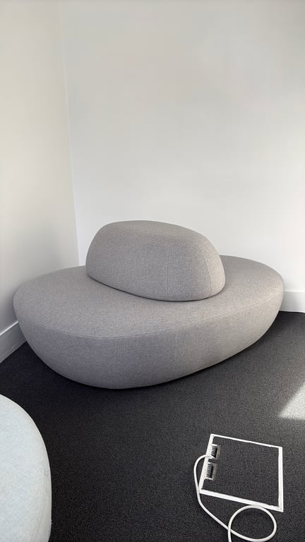 Pouf en tissu lightgrey - 3-4
