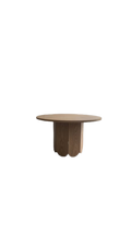 Table basse ronde 80 cm mélaminé chêne clair