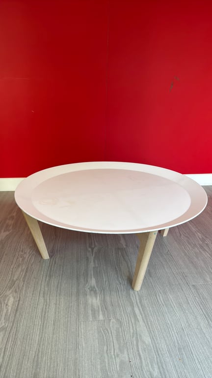 Table basse ronde 85 cm blanc - face