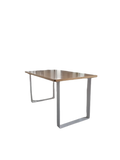 Table cafétéria rectangulaire bois métal 140x80