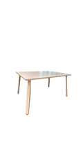 Table de cafétéria rectangulaire 140 x 100 cm blanche