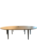 Table de réunion ovale 140x320 cm chêne