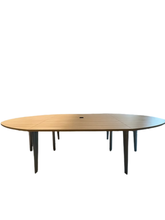 Table de réunion ovale 140x320 cm chêne - 3-4