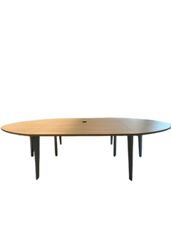 Table de réunion ovale 140x320 cm chêne - 3-4