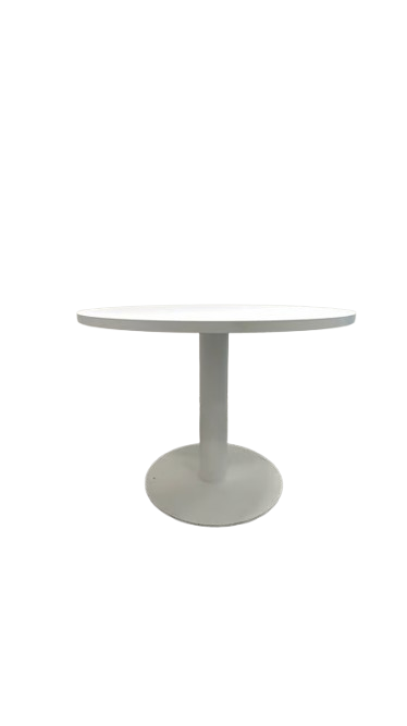 Table de réunion ronde 100 cm blanche