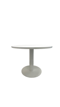 Table de réunion ronde 100 cm blanche