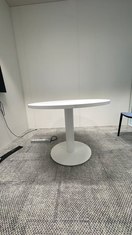 Table de réunion ronde 100cm bois mélaminé - face