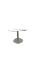 Table de réunion ronde 120 cm mélaminé blanc