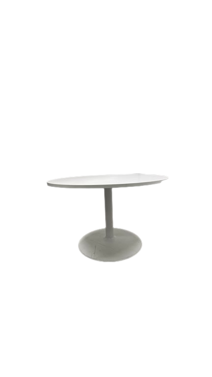 Table de réunion ronde 120 cm mélaminé blanc