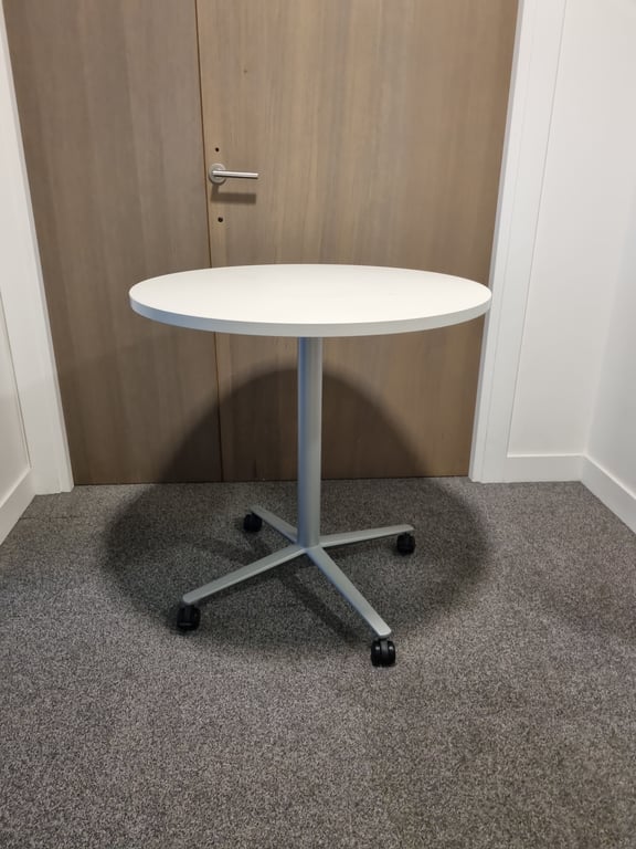 Table de réunion ronde 80 cm mélamine - face