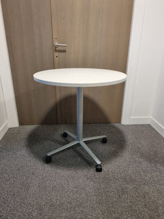 Table de réunion ronde 80 cm mélamine - face