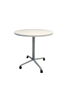 Table de réunion ronde 80 cm mélamine - face