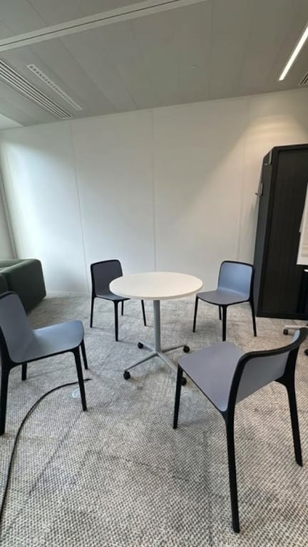 Table de réunion ronde 80 cm mélamine