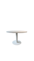Table de réunion ronde 125 cm blanche