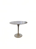 Table de réunion ronde en marbre et plastique