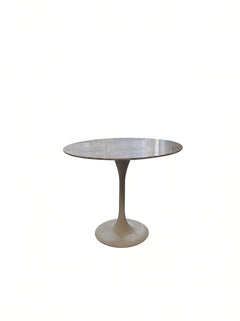 Table de réunion ronde en marbre et plastique