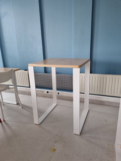 Table haute carrée Chêne Métal - 3-4