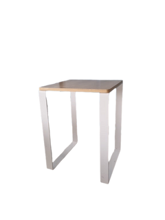 Table haute carrée Chêne Métal - 3-4
