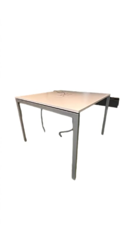Table haute rectangulaire Blanc Métal