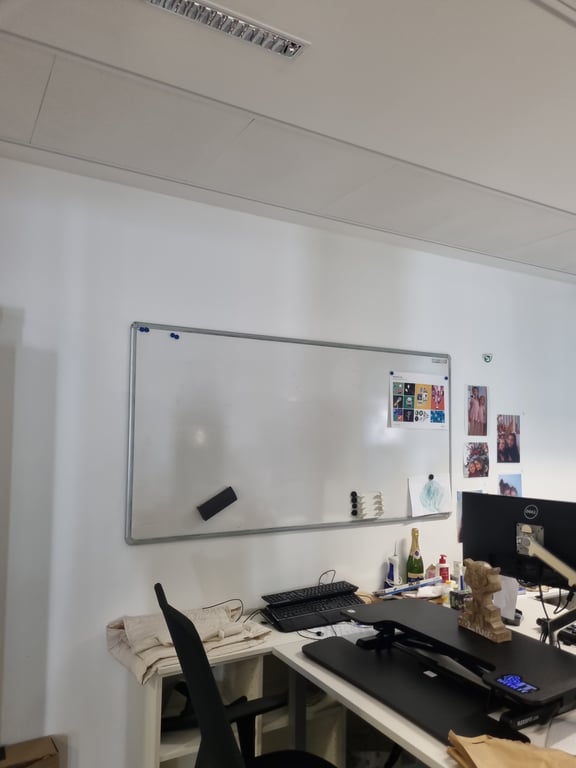 Tableau blanc 180 x 90 cm - face