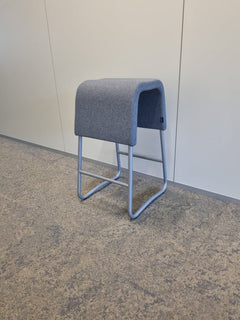 Tabouret Materia Tissu Gris Métal - 3-4