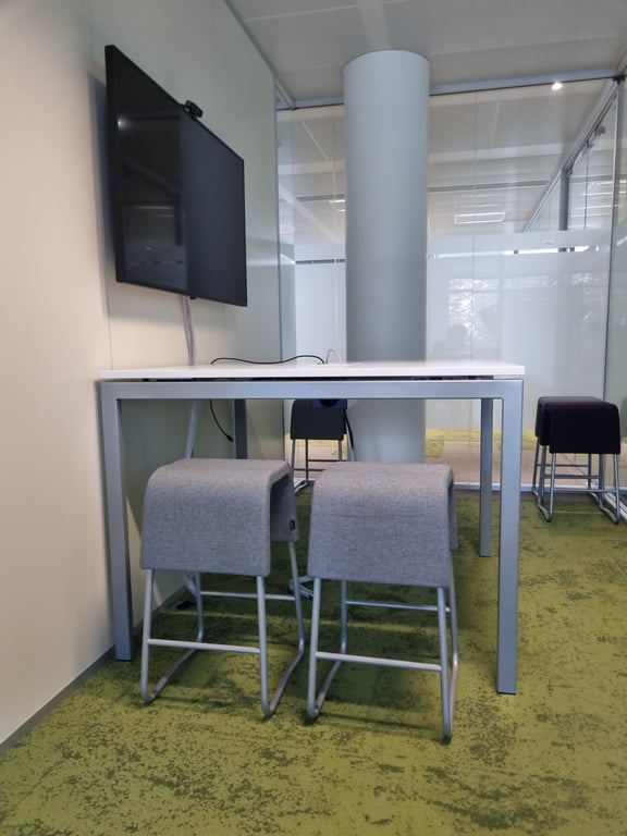 Tabouret Materia Tissu Gris Métal - ambiance