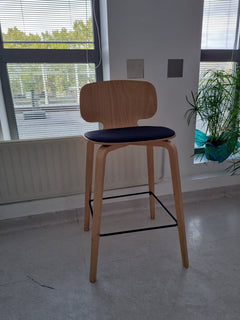Tabouret mi-haut La Chaise Française - H10 tapissé - 3-4