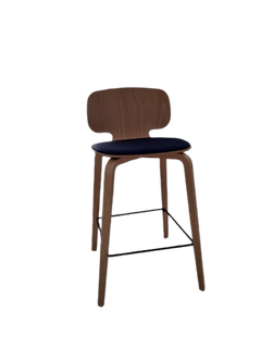 Tabouret mi-haut La Chaise Française - H10 tapissé - 3-4